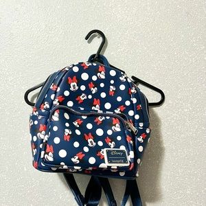 Loungefly Women's Disney Minnie Mouse Polka Dot Blue Backpack
